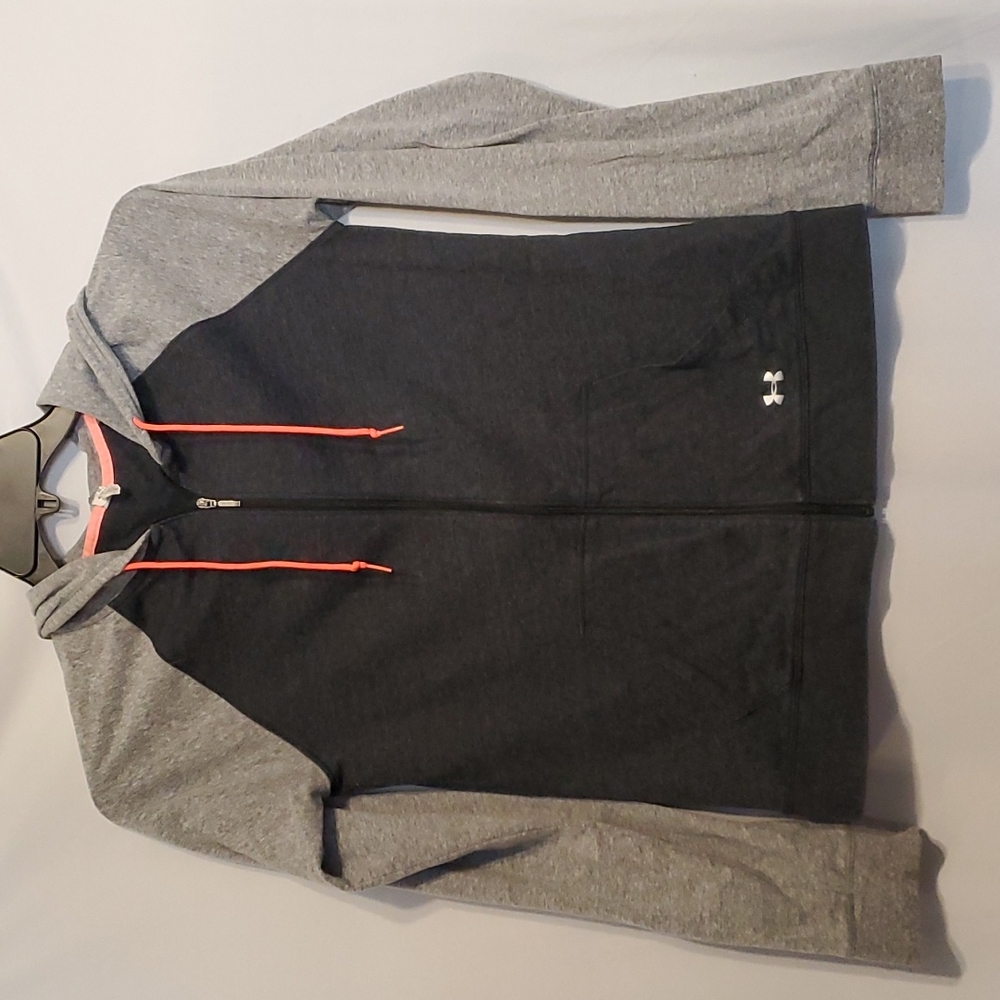 Under Armour lightweight jacket Size M black gray orange